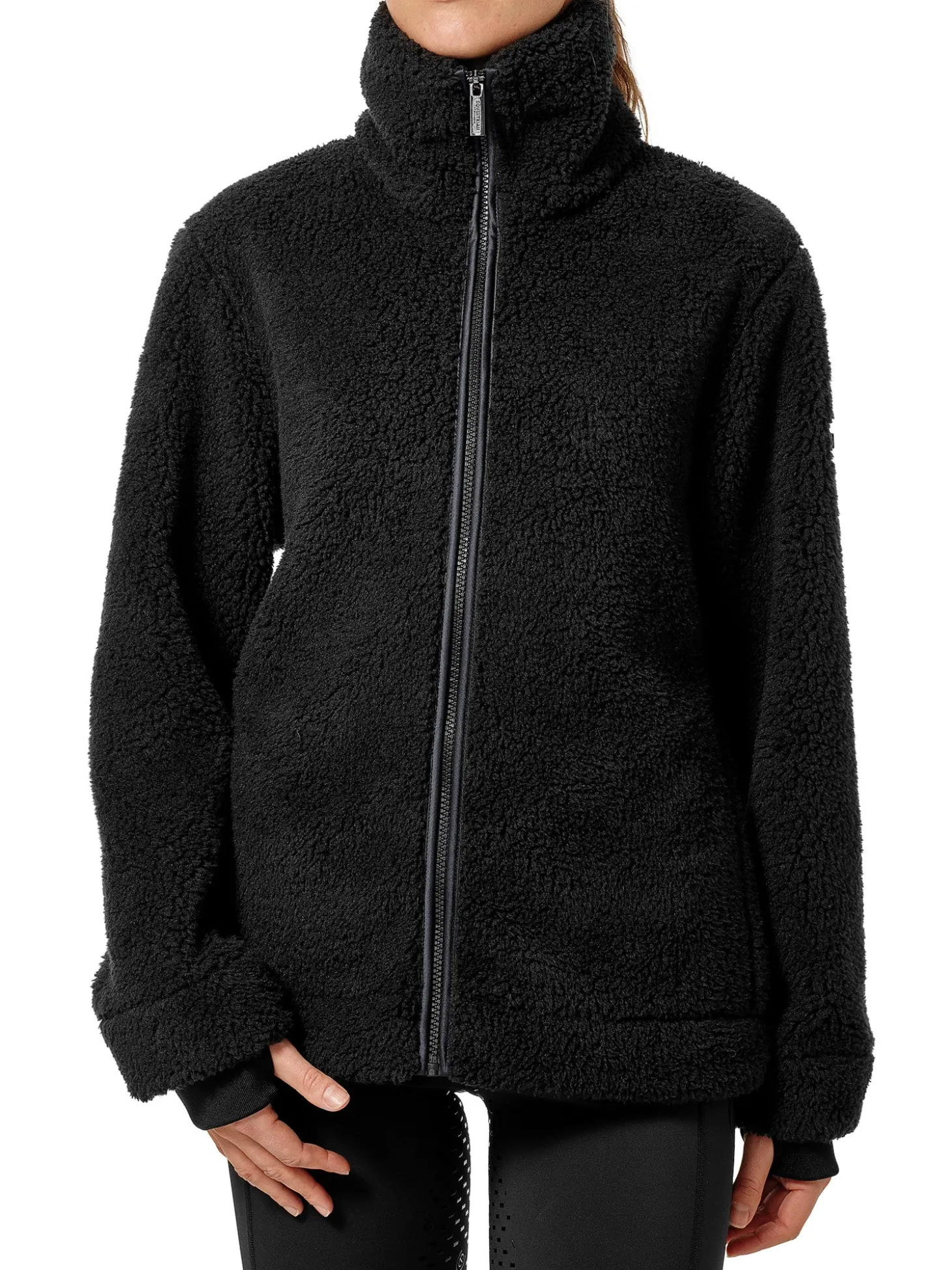 Teddy Fleece Jacke Black