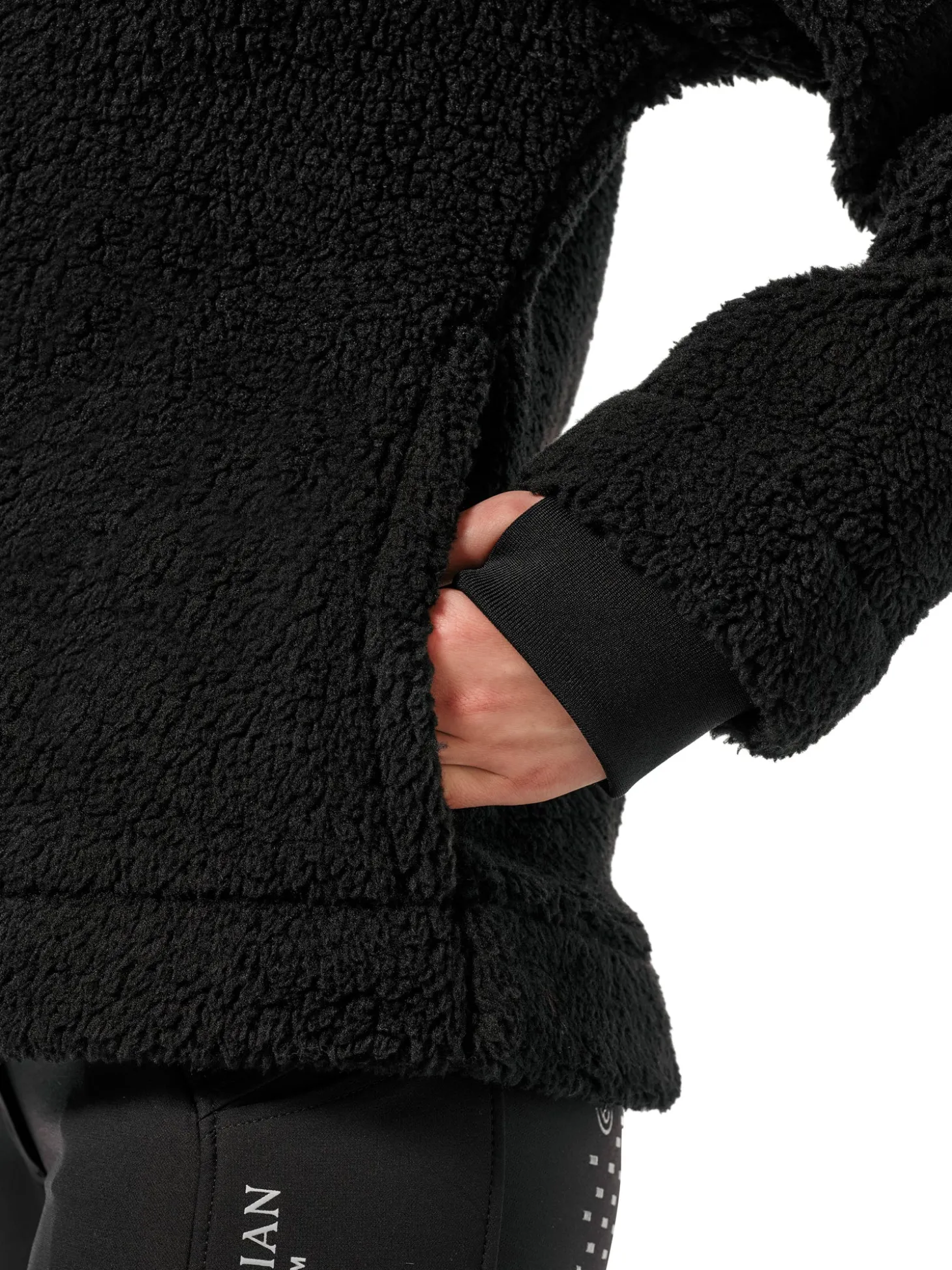 Teddy Fleece Jacke Black